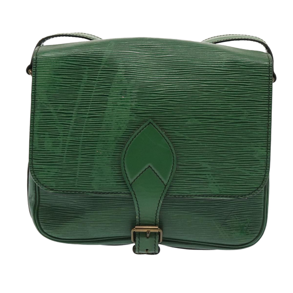 LOUIS VUITTON Epi Cartouchiere MM Shoulder Bag Green M52244 LV Auth 91579 - Picture 13 of 16